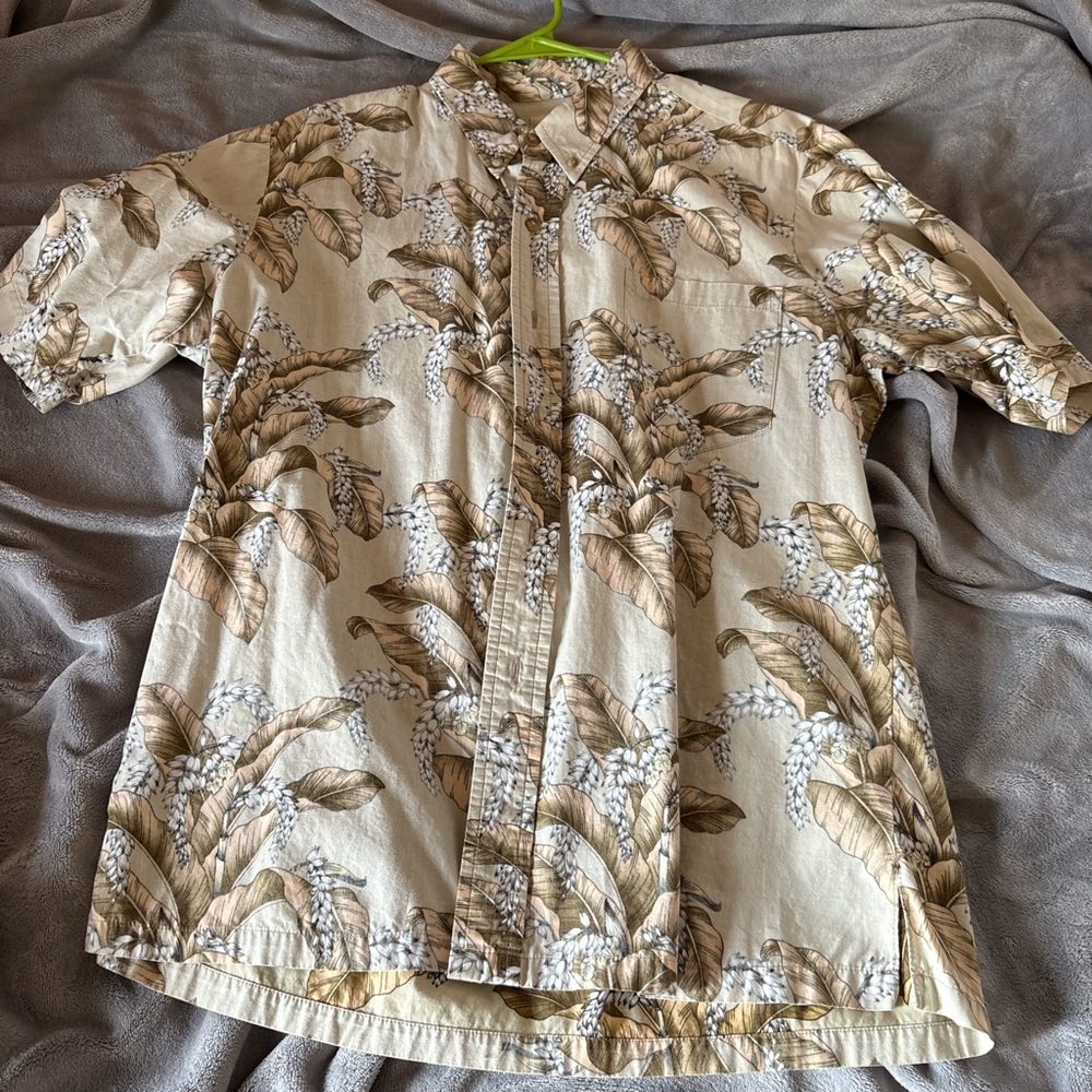 Men's Cream Floral Dress Shirt
